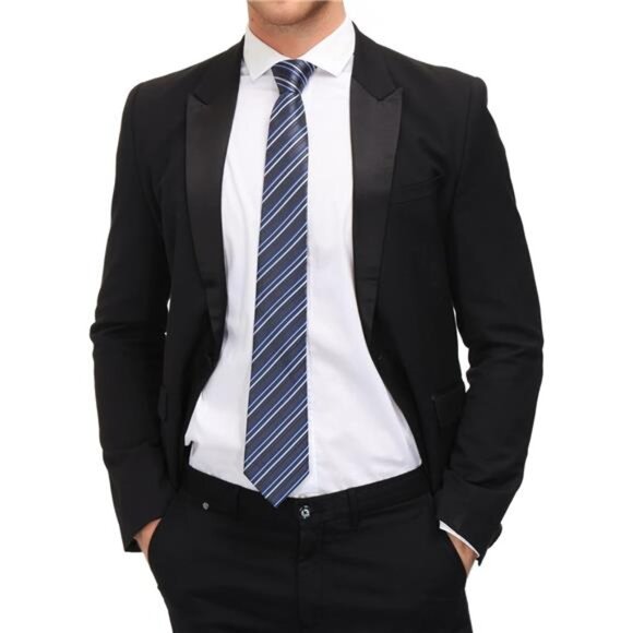 Men's Necktie Classic Silk Tie Woven Jacquard Neck Ties 6 PCS - Picture 2 of 8